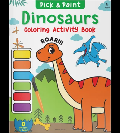 Pick and Paint Coloring Activity Book For Kids: Dinosaurs