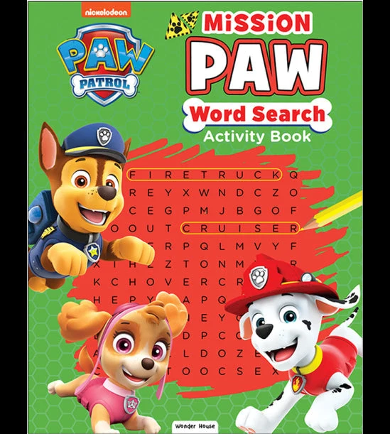 Paw Patrol Mission Paw Word Search Activity Book book cover