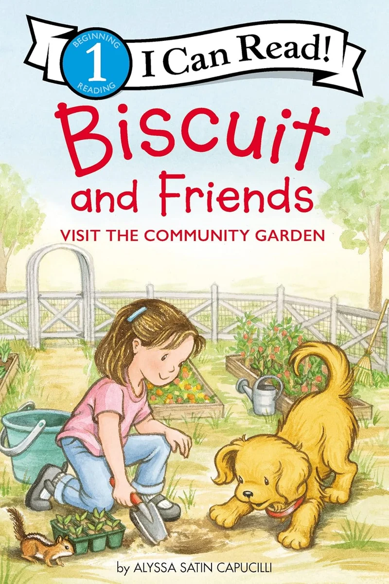 BISCUIT AND FRIENDS VISIT THE COMMUNITY GARDEN (I Can Read Level 1) book cover