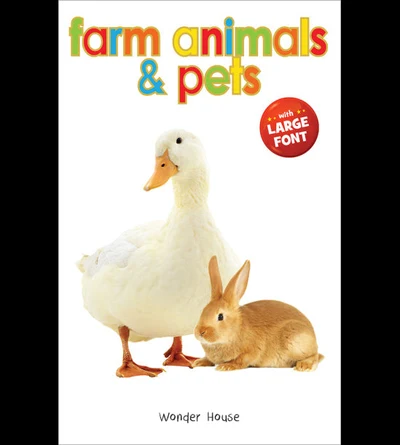 Farm Animals & Pets - Early Learning Board Book With Large Font : Big Board Book