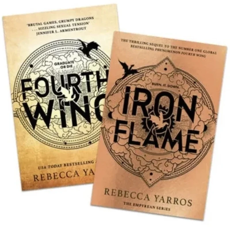 (Combo) Fourth Wing + Iron Flame (Paperback) by Rebecca Yarros book cover