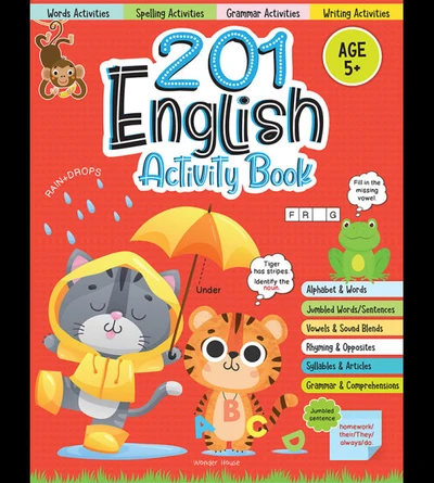 201 English Activity Book - Fun Activities and Grammar Exercises For Children: A