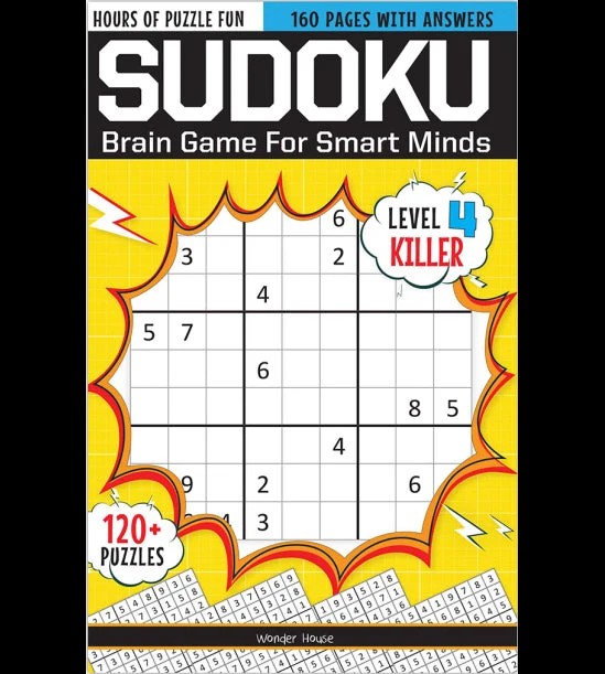 Sudoku - Brain Games For Smart Minds Level 4 Killer : Brain Booster Puzzles for  book cover