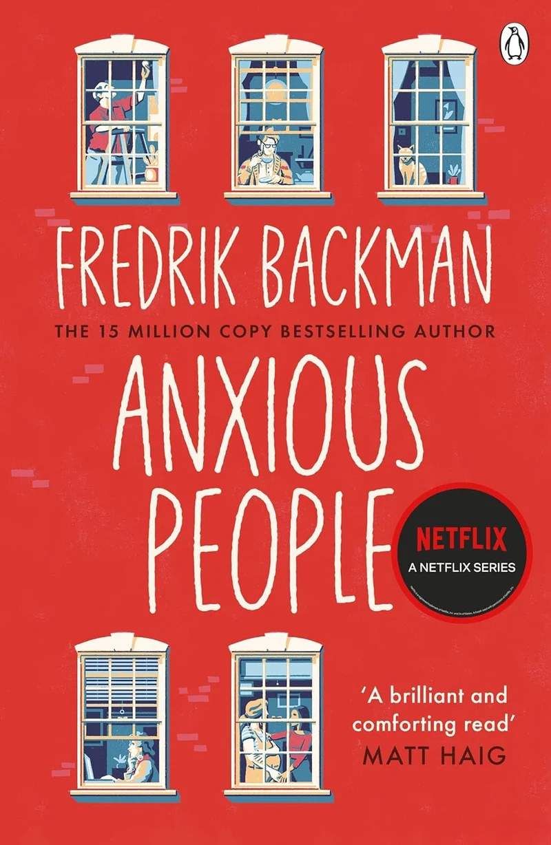 ANXIOUS PEOPLE by Fredrik Backman book cover