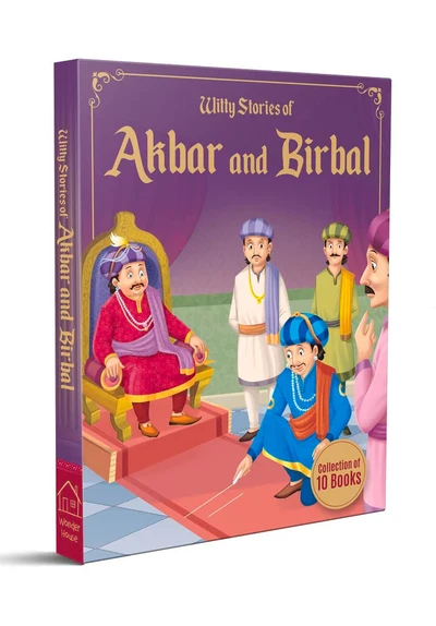 Witty Stories of Akbar and Birbal - Collection of 10 Books: Illustrated Humorous