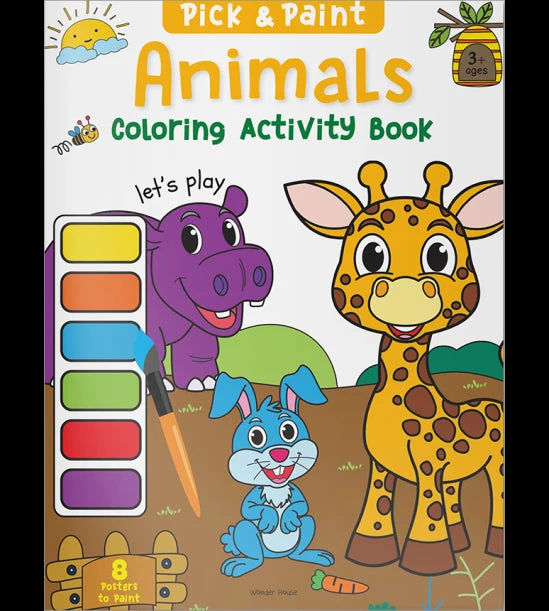Pick and Paint Coloring Activity Book For Kids: Animals book cover
