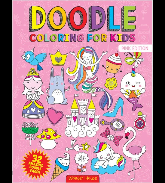Doodle Coloring for Kids (Pink Edition) book cover