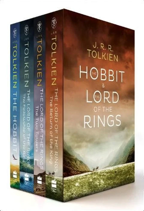 The Hobbit & The Lord of the Rings set of 4 books book cover