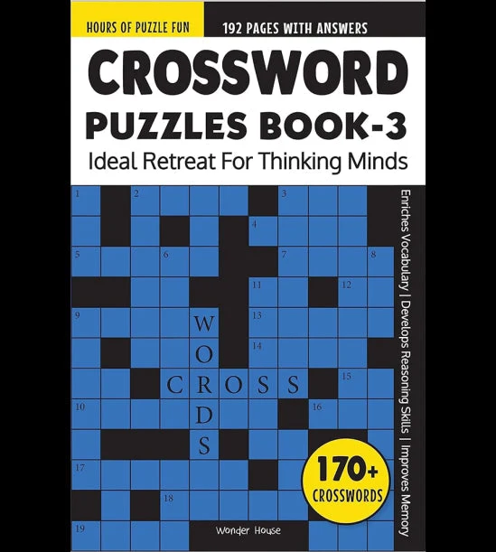 Crossword Puzzles Book 3 : Ideal Retreat For Thinking Minds book cover