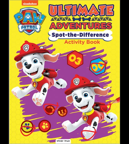 Paw Patrol Ultimate Adventures Spot the difference Activity book book cover