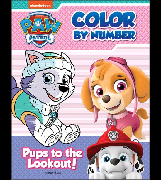 Pups to the Lookout: Paw Patrol, Color By Number Activity Book book cover